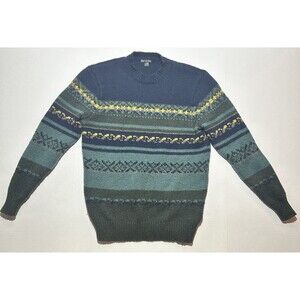 Smartwool CHUP Kaamos Lambswool Fair Isle Geometric Sweater Size Medium Mens EUC